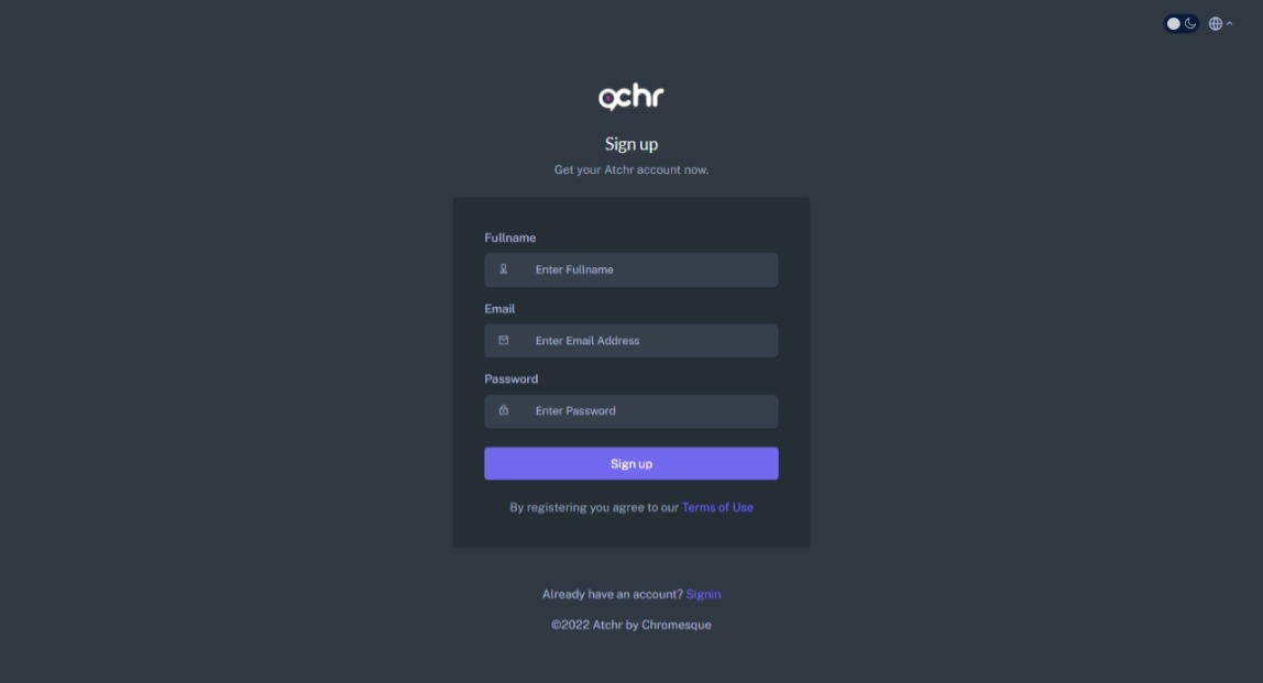 Register an account.